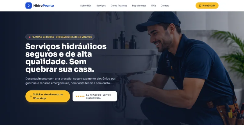 Prévia do Modelo Confiança 3 - Desentupidora & Serviços Hidráulicos
